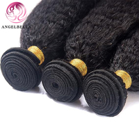 Angelbella 36 pouces paquets de cheveux paquets de cheveux bruts indiens non transformés en gros cheveux bruts crépus paquet droit