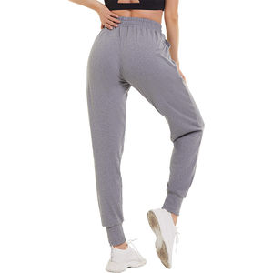 ชุดวิ่งสองสีสำหรับผู้หญิงชุดวอร์มสองชิ้นมีฮู้ดแบบแบนด้านหน้าและกางเกงขายาวออกแบบโลโก้ได้ตามต้องการ - Product Image 5