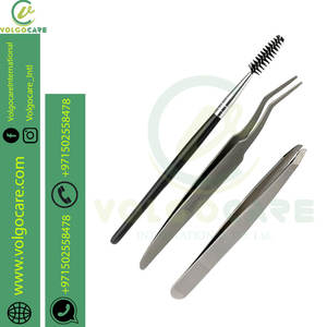 Pinzas inclinadas de acero inoxidable de alta calidad, pinzas clásicas para cejas de grado médico para mujeres y hombres, herramienta de bricolaje de precio razonable - Product Image 4