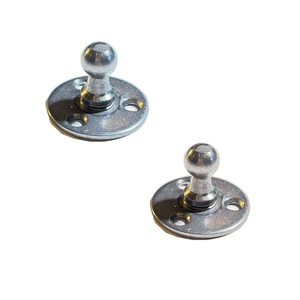 BI80101 support de montage de ressort à gaz en acier inoxydable à haute teneur en carbone goujons à billes de 8 mm Zinc nickelé circulaire I forme plate - Product Image 2