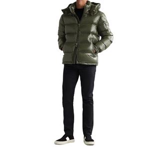 Veste d'hiver pour hommes personnalisée OEM matelassée chaude en duvet rembourré avec col montant et traitement de la capuche enduite - Product Image 3