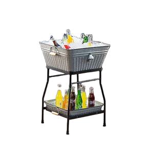 Cubo de vino galvanizado de diseño único, Tina de vino galvanizada de la mejor calidad con soporte para Artículos de bar, Cubo de vino galvanizado - Product Image 1