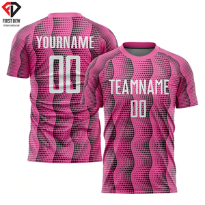 Maillot de football personnalisé de haute qualité pour hommes, imprimé par sublimation, 100% polyester, maille respirante, design personnalisé, été - Product Image 2