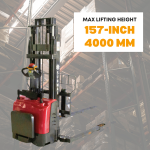 Stacker per Pallet completamente elettrico-157 altezza di sollevamento massima, capacità di 3300 libbre, gambe regolabili - Product Image 6