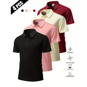 Camiseta de poliéster 100% de alta calidad para hombre para primavera Otoño Invierno manga larga Color sólido transpirable Casual camiseta Top - Product Image 6