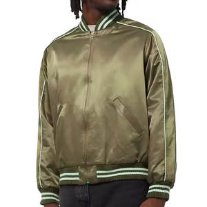 Veste de survêtement en satin imperméable double face avec logo personnalisé brodé, fabrication en usine, faible MOQ, prix bas, pour homme - Product Image 1