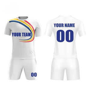Diseño personalizado poliéster transpirable hombres Deportes Fútbol Jersey uniformes conjuntos fútbol desgaste Jersey conjunto fútbol conjunto completo - Product Image 4