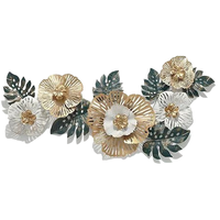 Antiek metalen wanddecoratie met bloemen- en bladmotief, decoratief hangend voor de woonkamer, geschikt voor Ramadan.