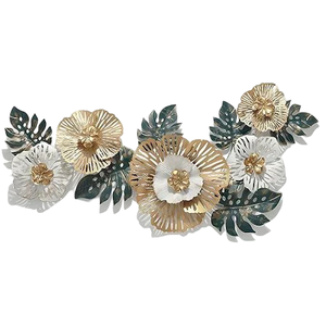 งานศิลปะติดผนังโลหะโบราณลายดอกไม้ใบไม้ สำหรับตกแต่งห้องนั่งเล่นในบ้าน เหมาะสำหรับเทศกาลรอมฎอน - Product Image 1