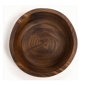 Decorative Wood <b>Salad</b> <b>Bowl</b> Hand Carved Centerpiece Round Dough <b>Bowls</b> Serving Wooden Dinnerware <b>Bowls</b> for Decor <b>Large</b> Tabletop - Product Image 5