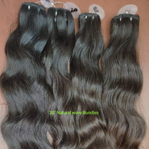 ผมต่อจากผมมนุษย์หยักศกธรรมชาติ20นิ้วพร้อมมัดสีธรรมชาติ - Product Image 1