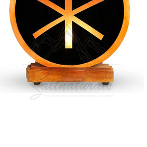 Lampe de sel en cristal naturel fabriquée à la main la mieux notée Signe de Chi Ro de l'Himalaya pour la guérison et la méditation - Product Image 4