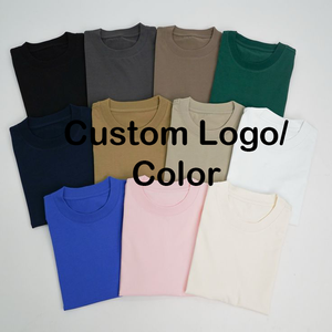 Custom Logo 100% Cotton Heavy <b>Weight</b> T-shirts Tee Shirt Women Thick Cotton Oversized <b>Blank</b> Crew Neck Tee OEM/ODM - Product Image 1