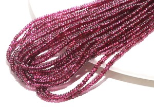 ลูกปัดโรโดไลต์การ์เนตธรรมชาติทรงรอนเดลล์เรียบ 4 มม. สีแดง สำหรับทำเครื่องประดับ ราคาขายส่ง - Product Image 5