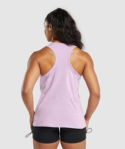 100% doux respirant à la mode femmes débardeurs-plaine sans manches entraînement Fitness Logo grande taille haut ajusté - Product Image 6