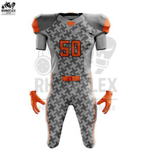 Uniformes américains sur mesure 100% polyester au design élégant Vêtements de sport de haute qualité Uniformes de football américain grande taille - Product Image 2