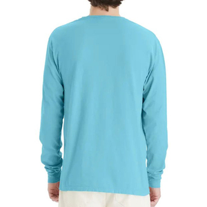 T-shirt à manches longues classique pour homme en gros, coton doux, col rond, haut décontracté pour homme avec vêtements en gros d'usine OEM - Product Image 5