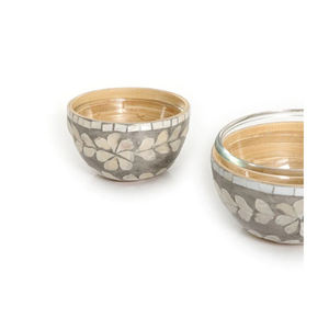 Lot de 2 bols à chocolat faits à la main en bois et en verre parfaits pour les repas à la maison et les événements de mariage - Product Image 2