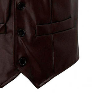 Chaleco de Cuero para Hombre, el Mejor Producto de Invierno, Ropa Casual para Exteriores, Transpirable, de Alta Calidad, Estilo Personalizado - Product Image 5
