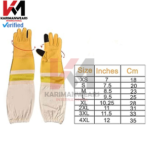 Gants d'apiculture américains respirants, longs, en cuir, paume protectrice, gants de travail de sécurité, gants de protection en peau de mouton pour apiculteurs - Product Image 6