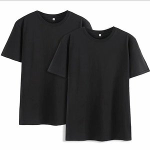 T-shirt d'été pour homme à manches courtes et col rond, en coton 180g, uni, pour le travail, avec logo brodé personnalisé, prix usine Chine-Bangladesh, OEM - Product Image 5