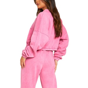 เสื้อวอร์มกรดซักคุณภาพสูงสำหรับผู้หญิงเสื้อลำลองมีซิปดูมีสไตล์ - Product Image 6