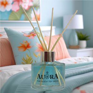 Ensemble de diffuseur de parfum en roseau Frangipani Champa, flacon en verre, bâtonnets en rotin, désodorisant d'ambiance longue durée, plus de 100 parfums indiens, prix d'usine - Product Image 2