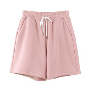 กางเกงขาสั้นผู้หญิงผ้าฝ้ายเนื้อนุ่มแบบใหม่สำหรับฤดูร้อน มีเชือกผูกเอว ทรงสลิมลำลอง รุ่นฮิต ปี 2026 - Product Image 1