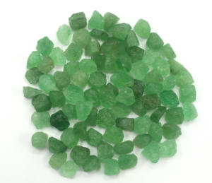 25ชิ้นดีธรรมชาติไม่ผ่านการบำบัด8-10มม. สีเขียวควอตซ์อัญมณีหลวมคอลเลกชันขนาดดิบ - Product Image 4