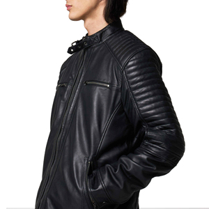 Men's Genuine Leather <b>Canvas</b> <b>Jackets</b> Breathable OEM Waterproof Quick Dry Winter Cowhide Leather High Quality - Product Image 4