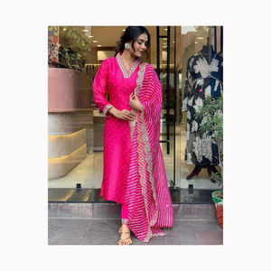 Señoras étnicas Salwar Kameez pakistaní indio Punjabi algodón césped gasa vestido señoras Suites desgaste - Product Image 2