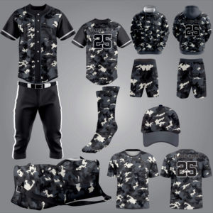 Uniforme de Béisbol Personalizado de Alta Calidad con Botones, Conjunto Combinado de Secado Rápido, Reciclable, Unisex, Sublimado para Softbol - Product Image 1