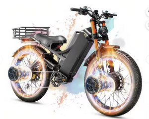 Vélo électrique Pro 3 50-46 mph avec cadre en aluminium pour adultes, frein à disque, 12 vitesses, batterie 70 Ah longue portée, pneus larges - Product Image 1