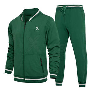 Conjunto Deportivo Informal de Invierno para Hombre, Estilo Único, Chaqueta con Cremallera de Manga Larga, Pantalones de Corte Regular, Hecho para Comodidad Diaria, Moda Urbana, Color Sólido - Product Image 2