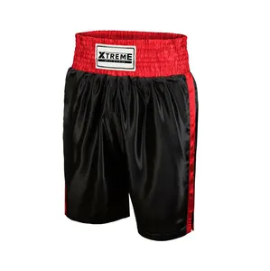 Pantalones cortos de entrenamiento de boxeo profesional, Shorts de algodón cómodos, Material mezclado elástico, se puede personalizar el logotipo y diseño OEM