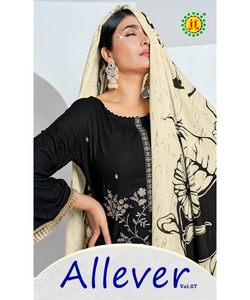 Vestido cosido indio al por mayor con hermoso diseño estampado de algodón para mujer, ropa de fiesta Eid - Product Image 5