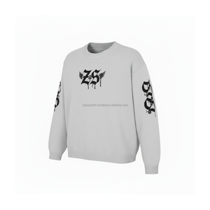 เสื้อสเวตเตอร์คอตตอนผสมน้ำหนัก370แกรม, เสื้อวอร์มคอลูกเรือออกแบบปักและพิมพ์ลายได้ตามสบาย - Product Image 3