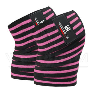 Hot Selling <b>Knee</b> Wraps powerlifting High Quality Cotton Elastic Compression Weightlifting <b>Support</b> <b>Knee</b> Pad <b>Brace</b> Wraps for Sale - Product Image 1
