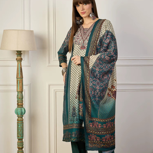 Embroidery Viscose Silk Straight <b>Kurta</b> With Pant Dupatta Sets - Product Image 1