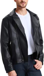 แจ็กเก็ตหนังของผู้ชายแห้งเร็วแบบใหม่ฉลากตามสั่ง - Product Image 2