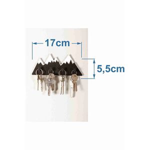 Portachiavi ingresso montagne MDF taglio Laser 17x5,5 Cm