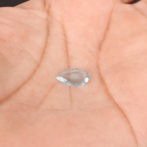 Aigue-marine brésilienne naturelle de haute qualité, taille poire 12x6mm, 1,00 carat, pierre précieuse pour la fabrication de bijoux, pierre précieuse en vrac - Product Image 6