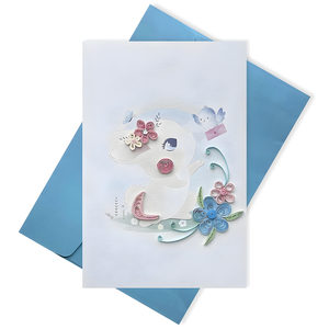 Tarjeta de filigrana Animal Vietnam Tarjeta de regalo de papel Hecho a mano Diseño animal 3D elevado para cumpleaños - Product Image 5