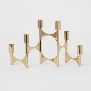 Golden Aluminium <b>Candle</b> <b>Stick</b> <b>Holders</b> Branch Shaped Metal <b>Candle</b> Stand Decorative Candleholder Nature Inspired Elegant Pair - Product Image 2
