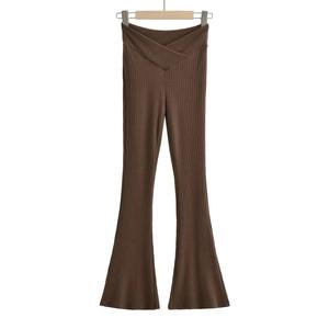 Dulce Casual comodidad modestia aseada mujeres V corte elástico grueso cómodo suave secado rápido polar Yoga gimnasio desgaste niñas Pantalones - Product Image 5
