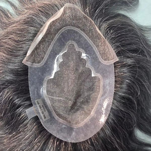 Taz Hair BD, Cabello Humano Remy Indio, con Frente de Encaje, Ondulado Natural, Estilo Negro, Ecológico, Ligero, Parches de Tupé - Product Image 1