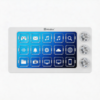 MiraBox M3 Magnetic Switch Stream Dock with 15 Keys 3 Knobs Transparent Keycaps Macro Controller