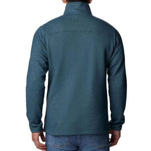 Sweat-shirt personnalisé à manches longues avec demi-fermeture éclair pour hommes, teint uni de grande taille pour la saison d'hiver de qualité supérieure - Product Image 2
