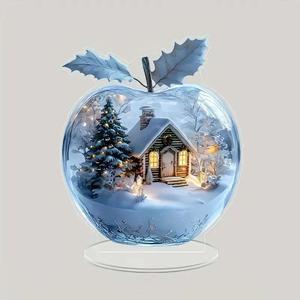 Mini Árbol de Navidad Acrílico Moderno con Impresión UV ZY, Decoración Creativa de Alta Gama para Escritorio, Hogar, Fiestas Navideñas y Acción de Gracias - Product Image 3