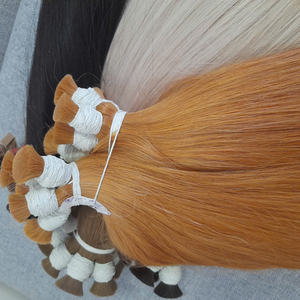 Venta al por mayor a granel de alta calidad Virgen Remy Extensiones de cabello Color claro Estilo recto Peluca trenzada Paquetes de cabello crudo - Product Image 3